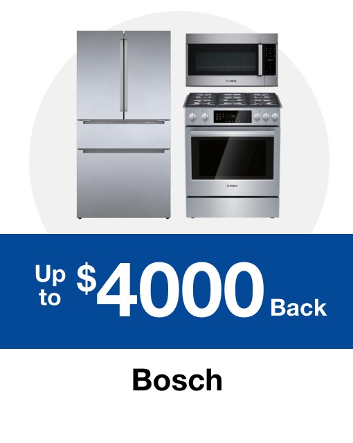Up to $4000 Back on Bosch Appliances