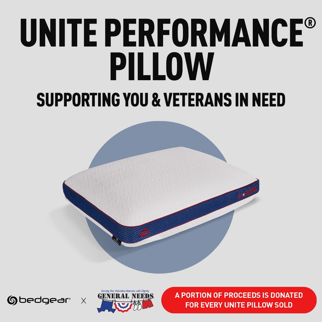 BEDGEAR UNITE Performance Pillow, Supporting You & Veterans in Need. 