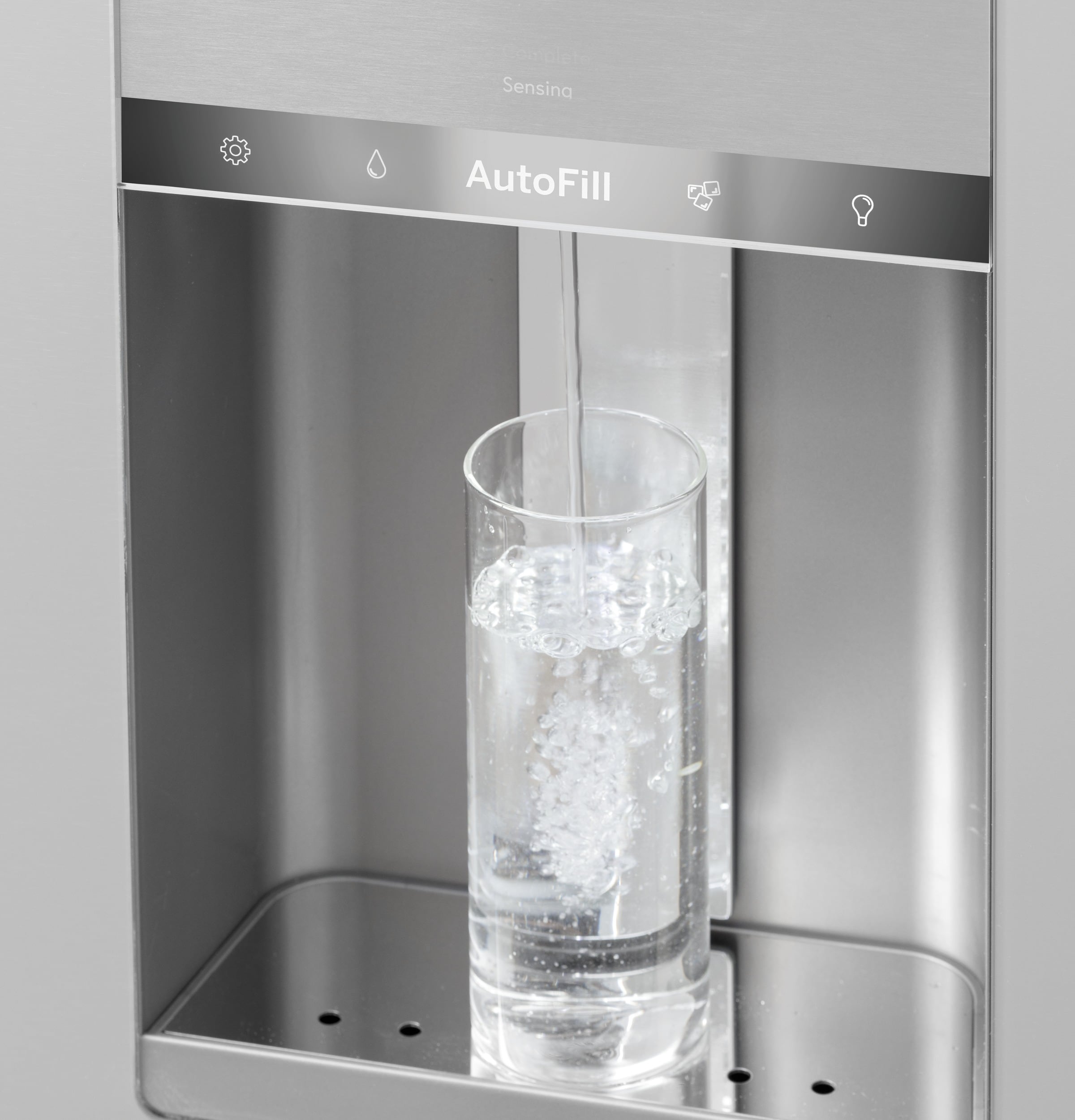 Cafe Refrigerator model CSB42YP2NS1, No need to wait as you fill your glass