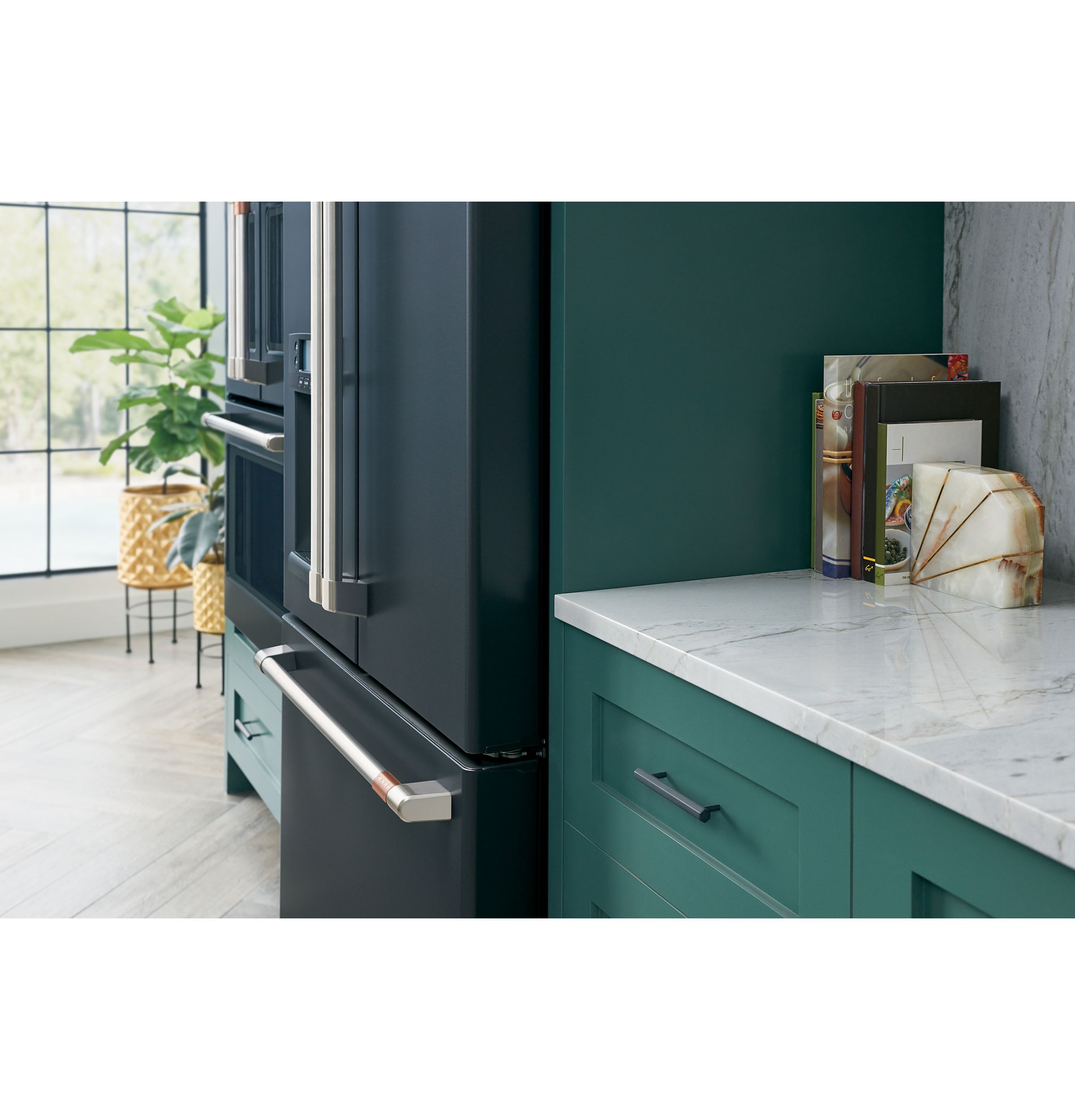 Cafe Refrigerator model CWE19SP2NS1, your kitchen's sightlines will thank you