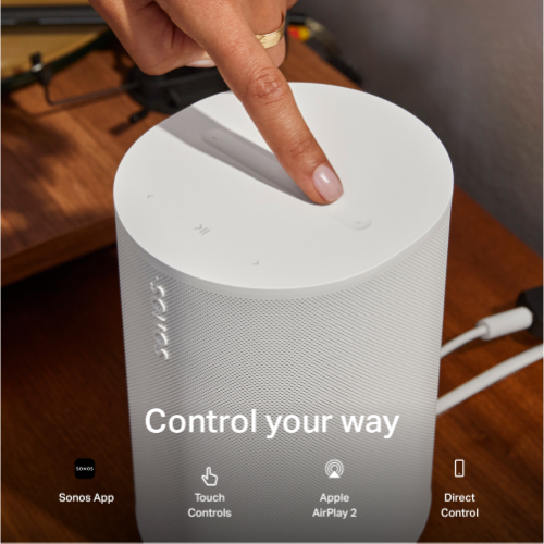 Sonos Era 100 SL speaker touch and WiFi control features.