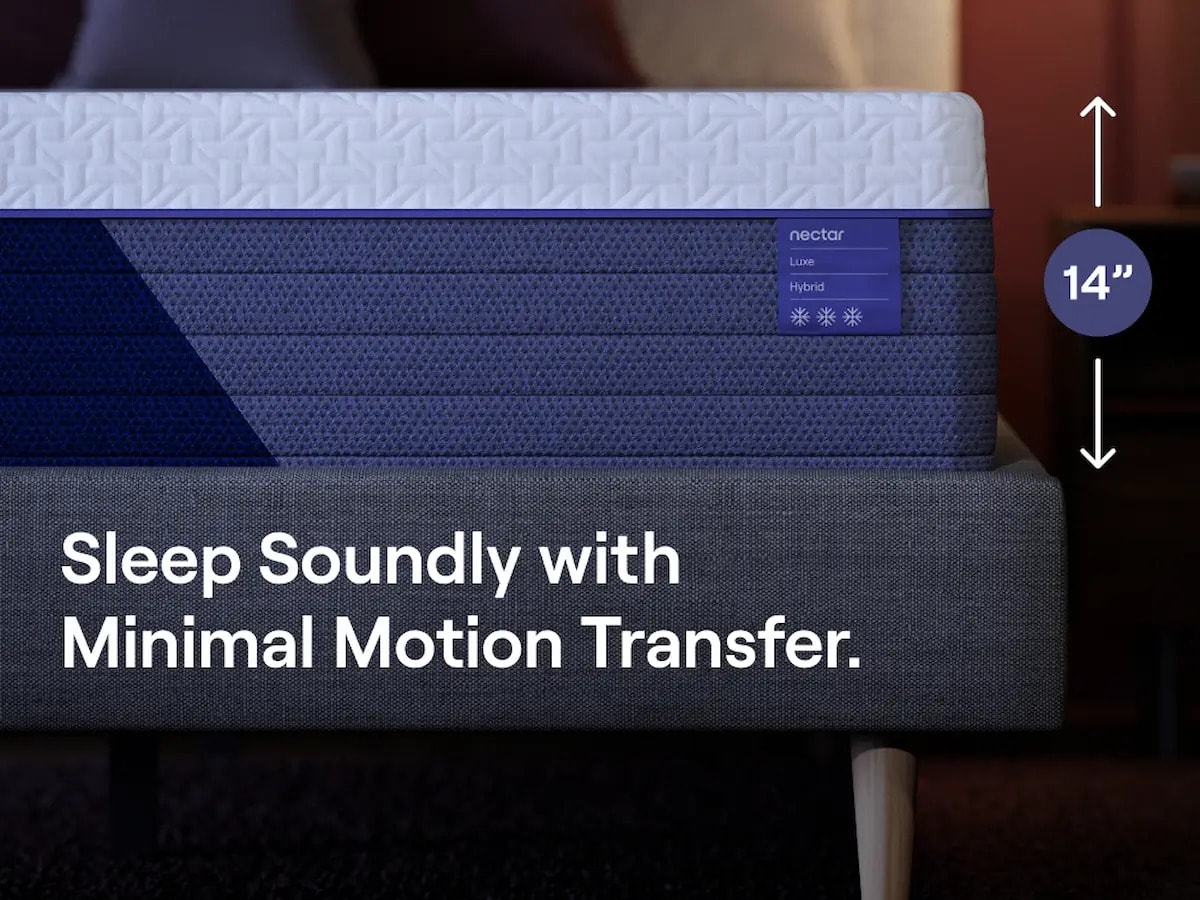 Nectar 5 Luxe Hybrid Medium Mattress, sleep soundly with minimal motion transfer