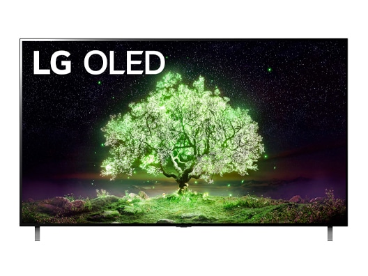 LG TV with Glowing Green Tree