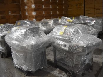 Grills in Warehouse Wrapped In Cushion Wrap