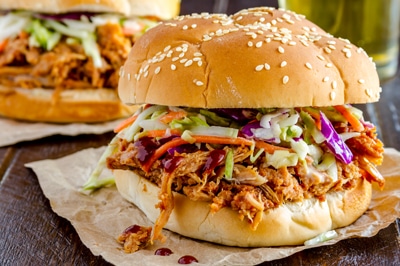 Pulled Pork Sandwiches with Cole Slaw