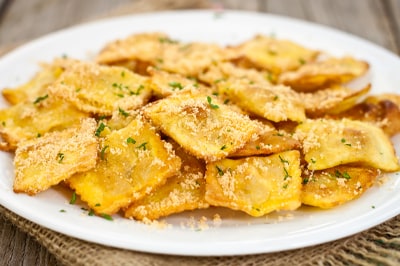 Air Fried Ravioli on Plate