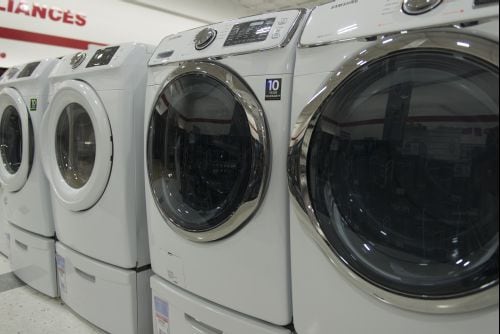 Line of Dryers in Showroom