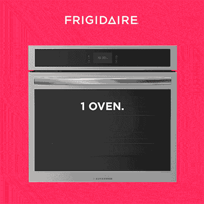 Animated Gif of Frigidaire Gallery Wall Oven with Appliances it Replaces