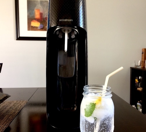 SodaStream with sparkling water drink