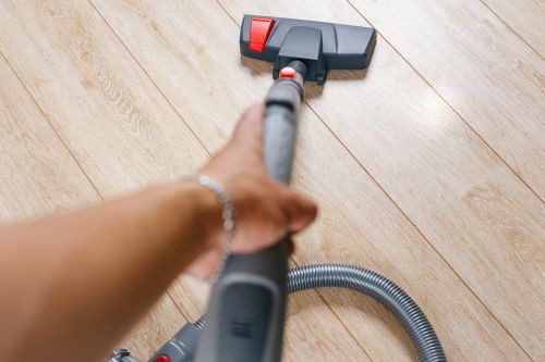 Laminate Floor Being Vacuumed