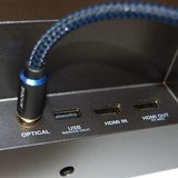 Austere Optical Audio Cable Plugged Into JBL 2.1 Soundbar