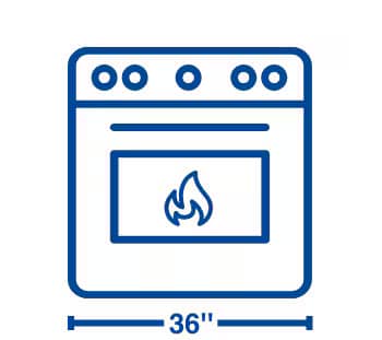 Gas Range 36 inches