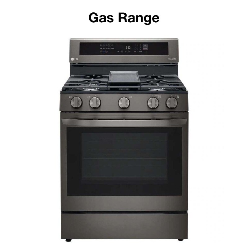 LG Gas Range model LRGL5825D, front facing view
