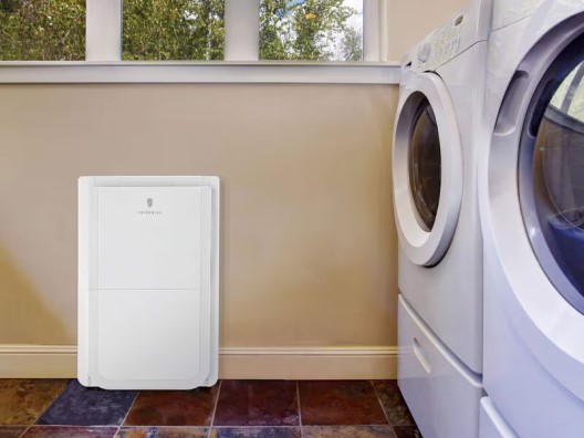 Dehumidifier in laundry room