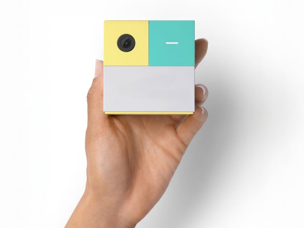 A closeup image of a Nex Playground console in someone's hand.