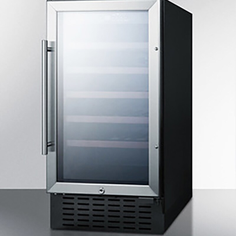 Summit 18" 3.3 Cu. Ft. Compact BuiltIn/Freestanding Wine Cooler with