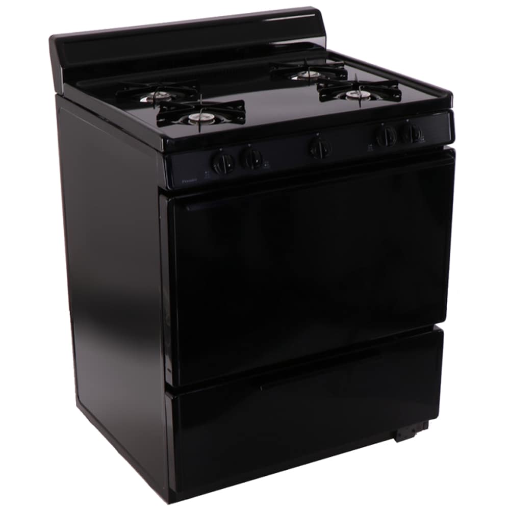 Premier 30 in. 3.9 cu. ft. Gas Range with Open Burners - Black, , hires