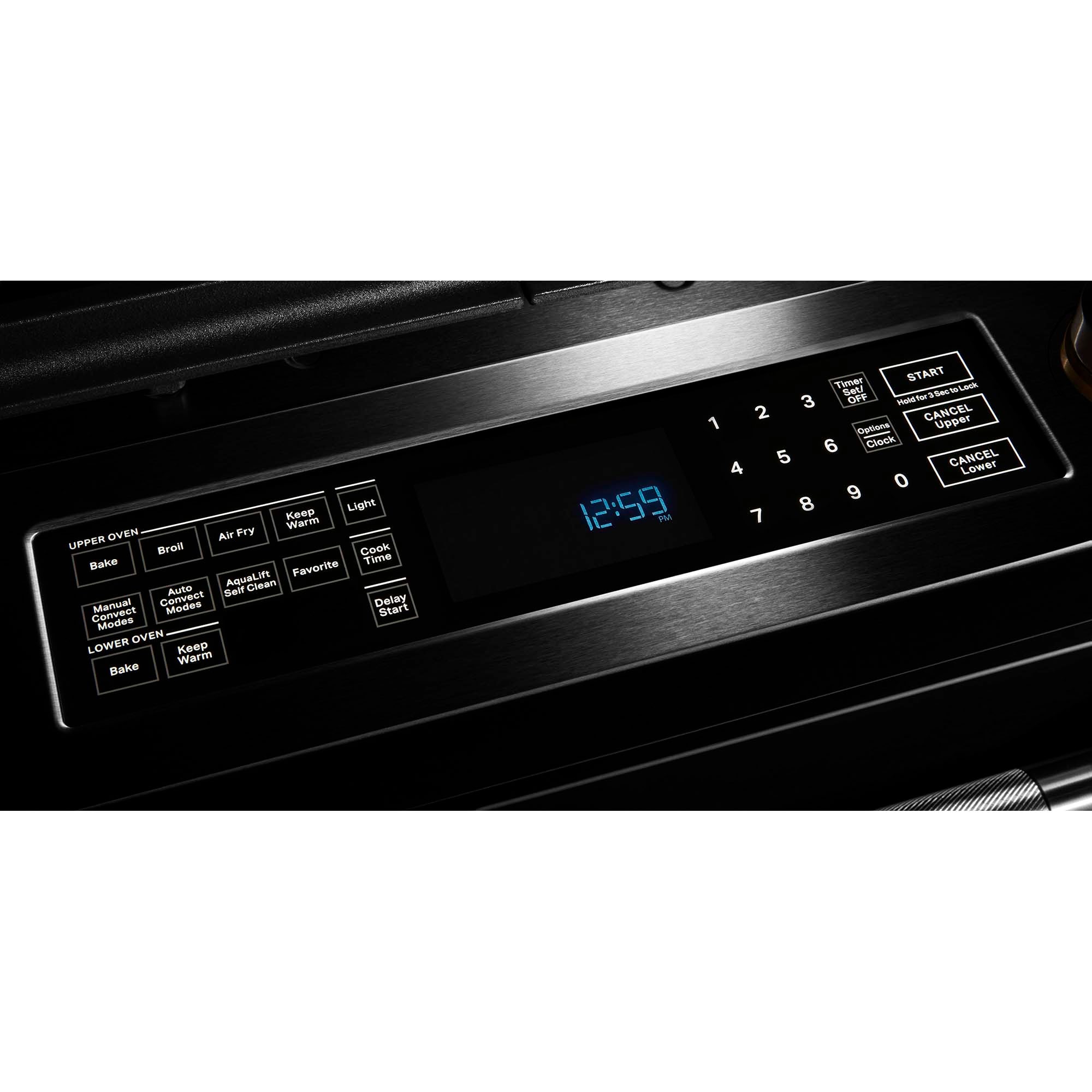 JennAir Rise Series 30 in. 6.4 cu. ft. Air Fry True European Convection Slide-In Gas Range with 5 Sealed Burners - Stainless Steel, , hires