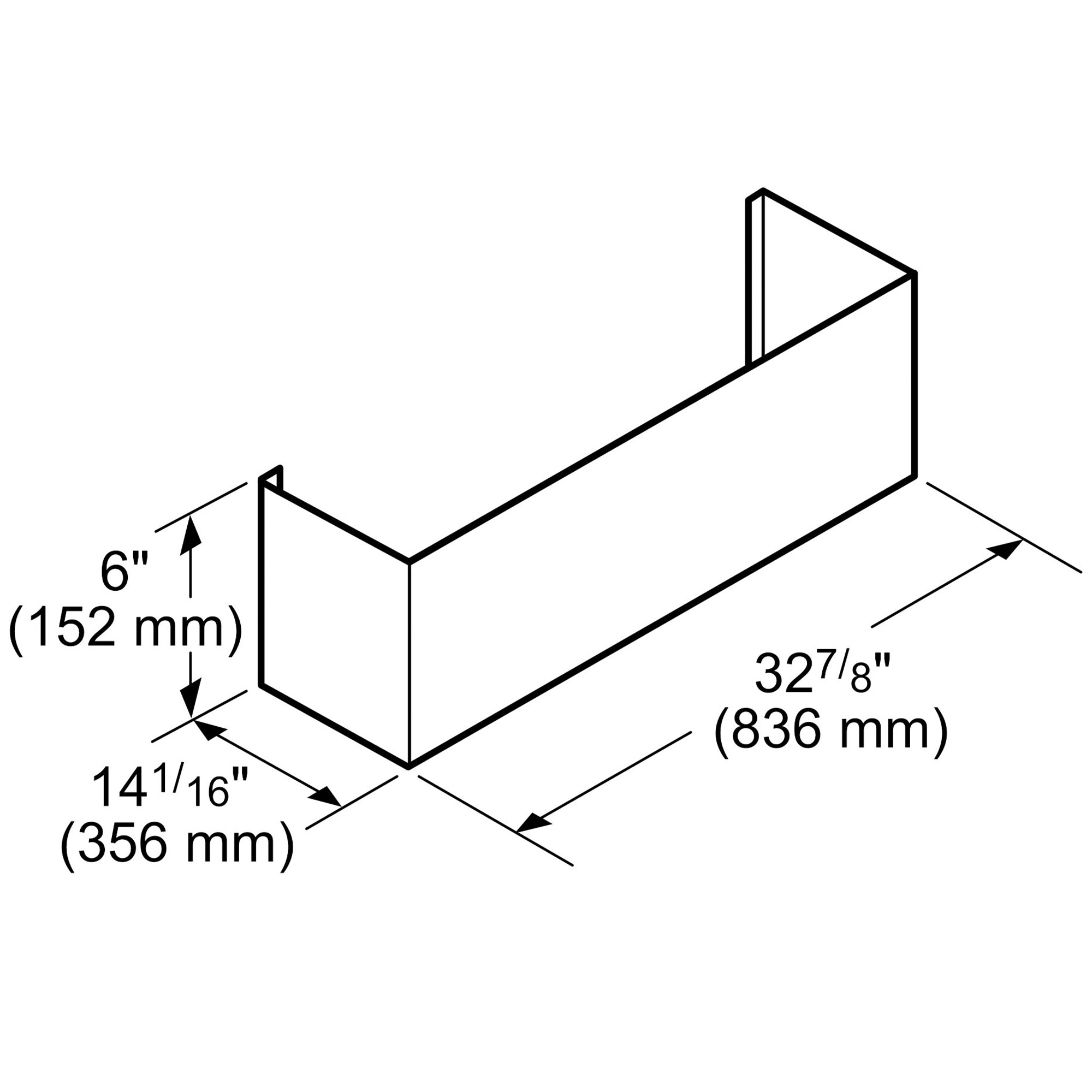 Thermador Duct Cover for Chimney Wall Hoods Stainless Steel P.C