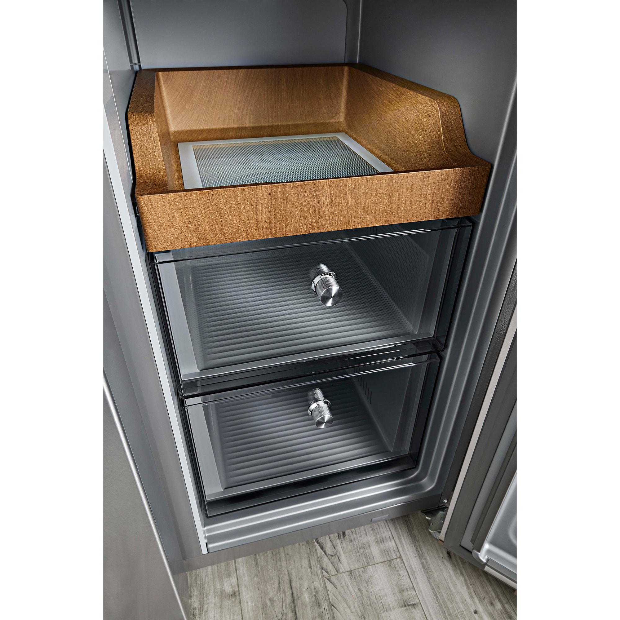KitchenAid 36 in. 19.4 cu. ft. Counter Depth 4-Door French Door Refrigerator with Ice Maker - Stainless Steel, , hires