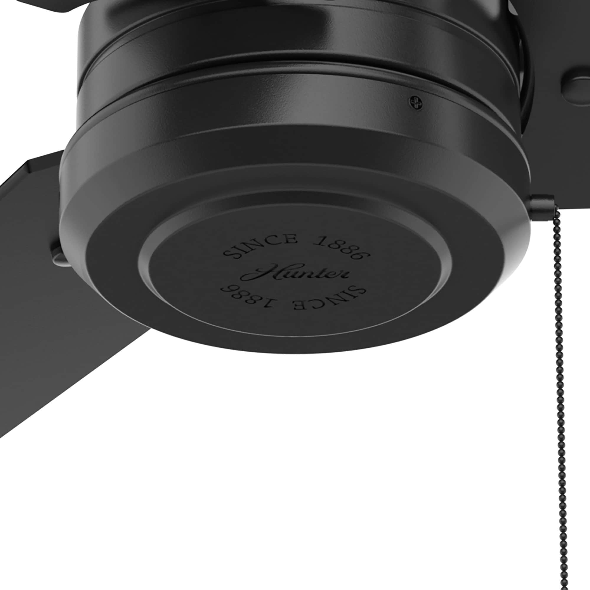 Hunter Cassius 44 in. Indoor/Outdoor Ceiling Fan - Matte Black, Matte Black, hires