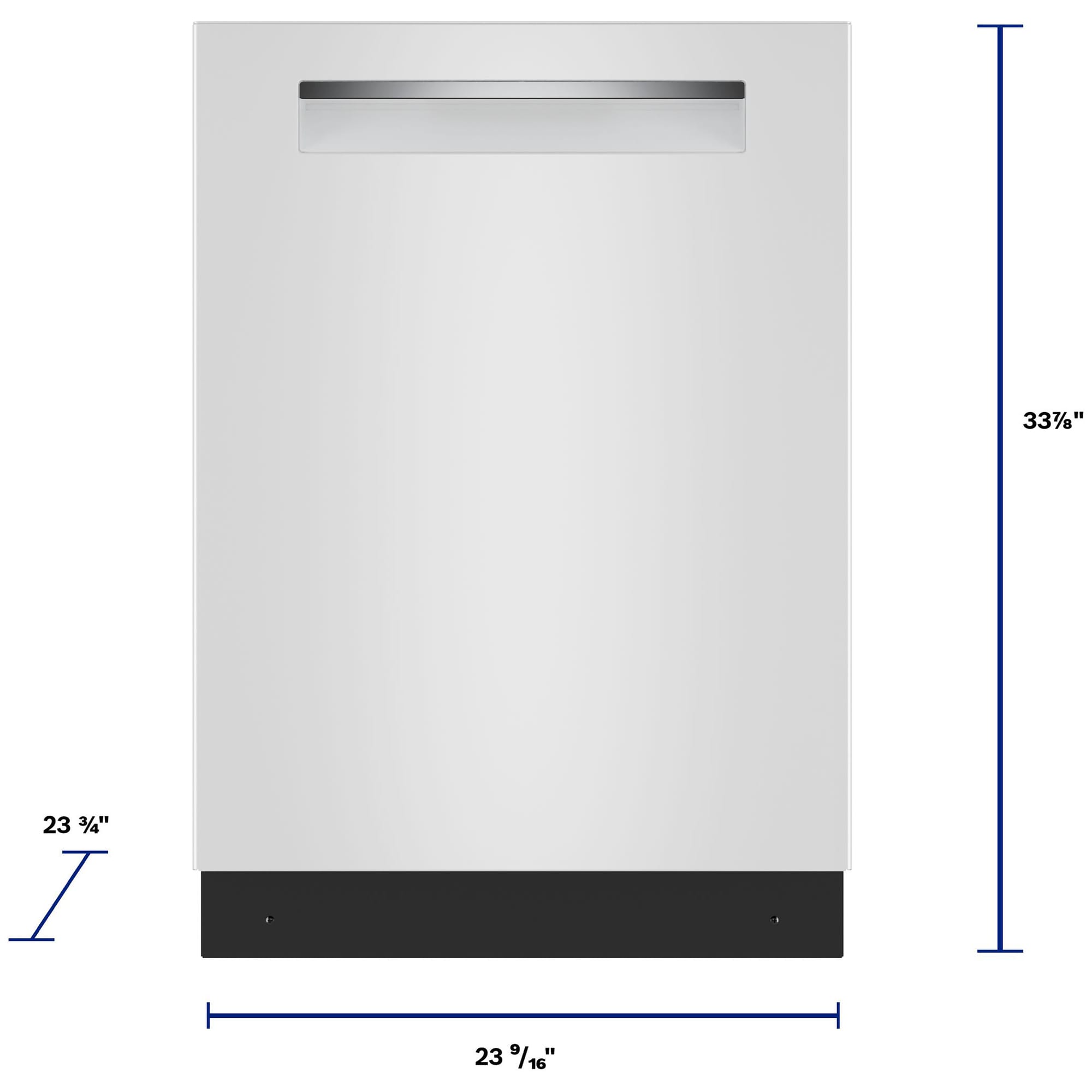 Bosch 500 Series 24 in. Top Control Smart Dishwasher with 44 dBA Sound Level, 3rd Rack, AutoAir & Pocket Handle - White, , hires