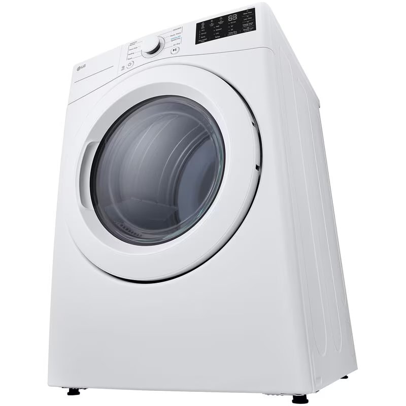 LG 27 in. 7.4 cu. ft. Stackable Electric Dryer with FlowSense Duct Clogging Indicator & Sensor
