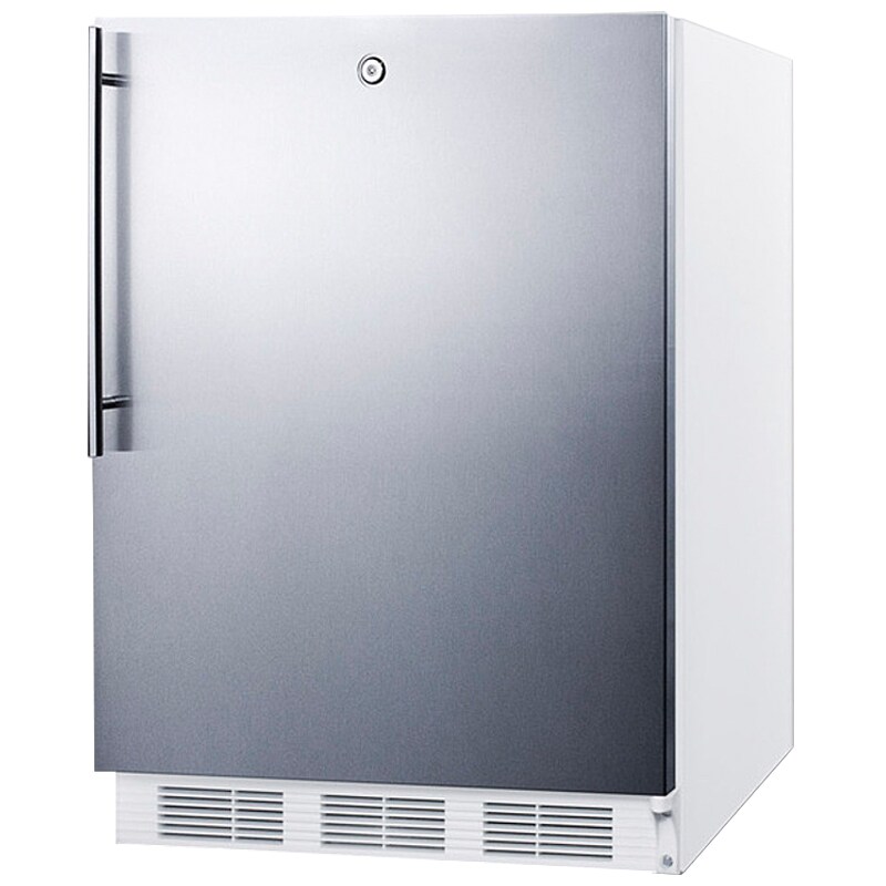 Summit 24 in. 5.1 cu. ft. ADA Compliant Undercounter Refrigerator with Professional Handle & Factory Installed Lock - Stainless Steel, , hires