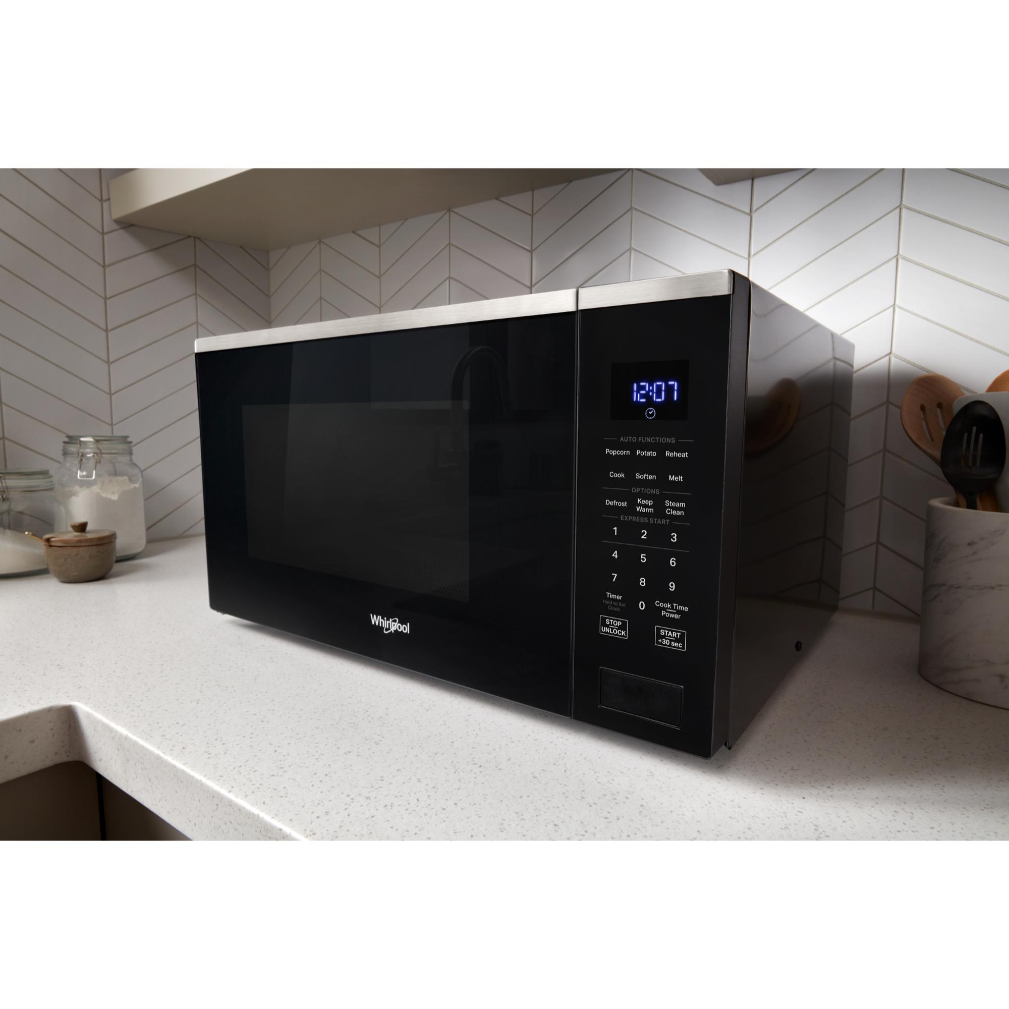 Whirlpool 22 in. 1.6 cu. ft. 1200W Countertop Microwave with Sensor Cooking - Stainless Steel, Stainless Steel, hires