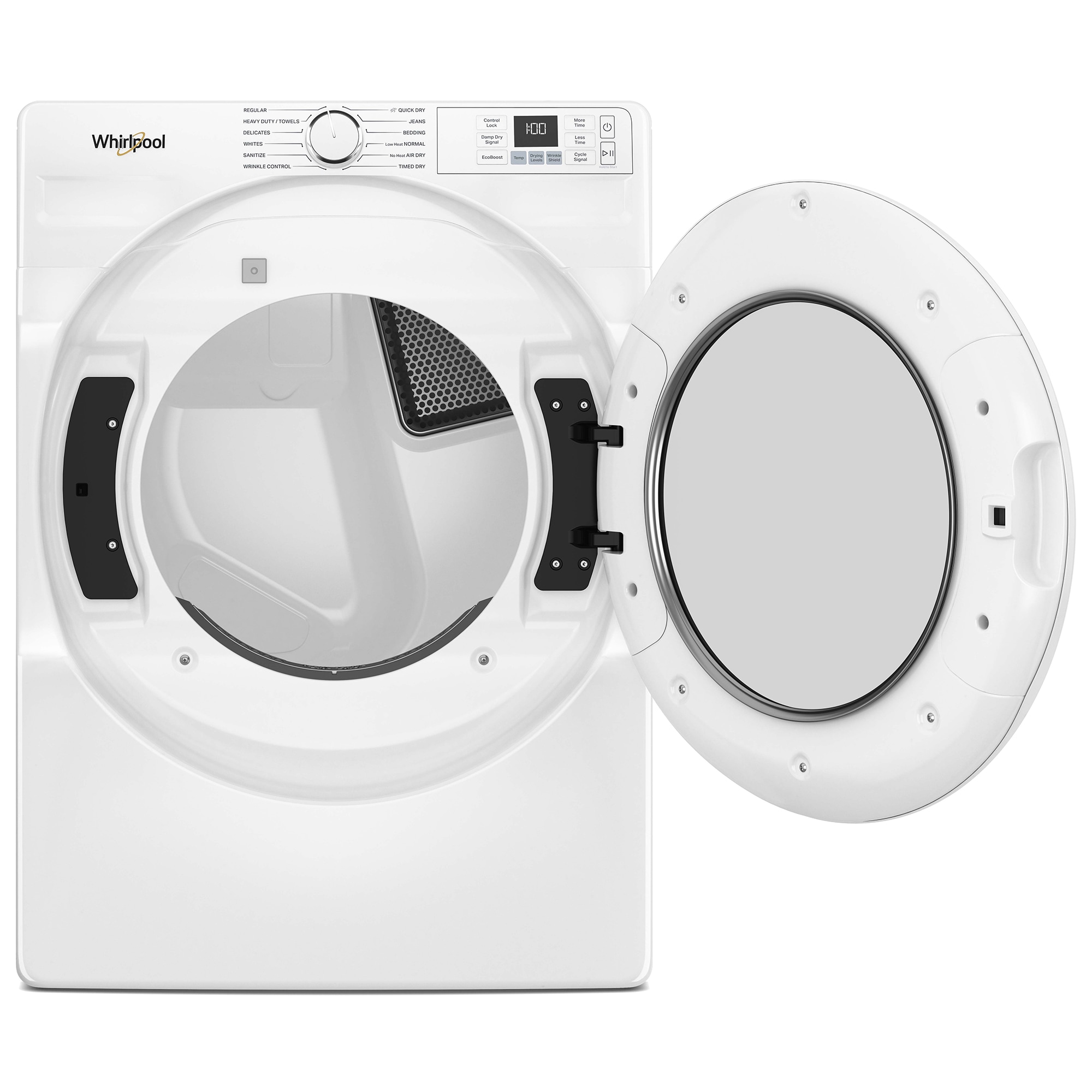 Whirlpool 27 in. 7.4 cu. ft. Stackable Electric Dryer with Quick Dry Cycle & Sanitize Cycle - White, , hires