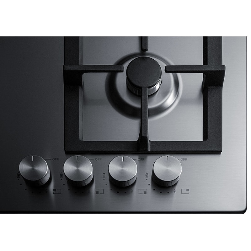 Summit 24 in. 4Burner Natural Gas Cooktop with Power Burner