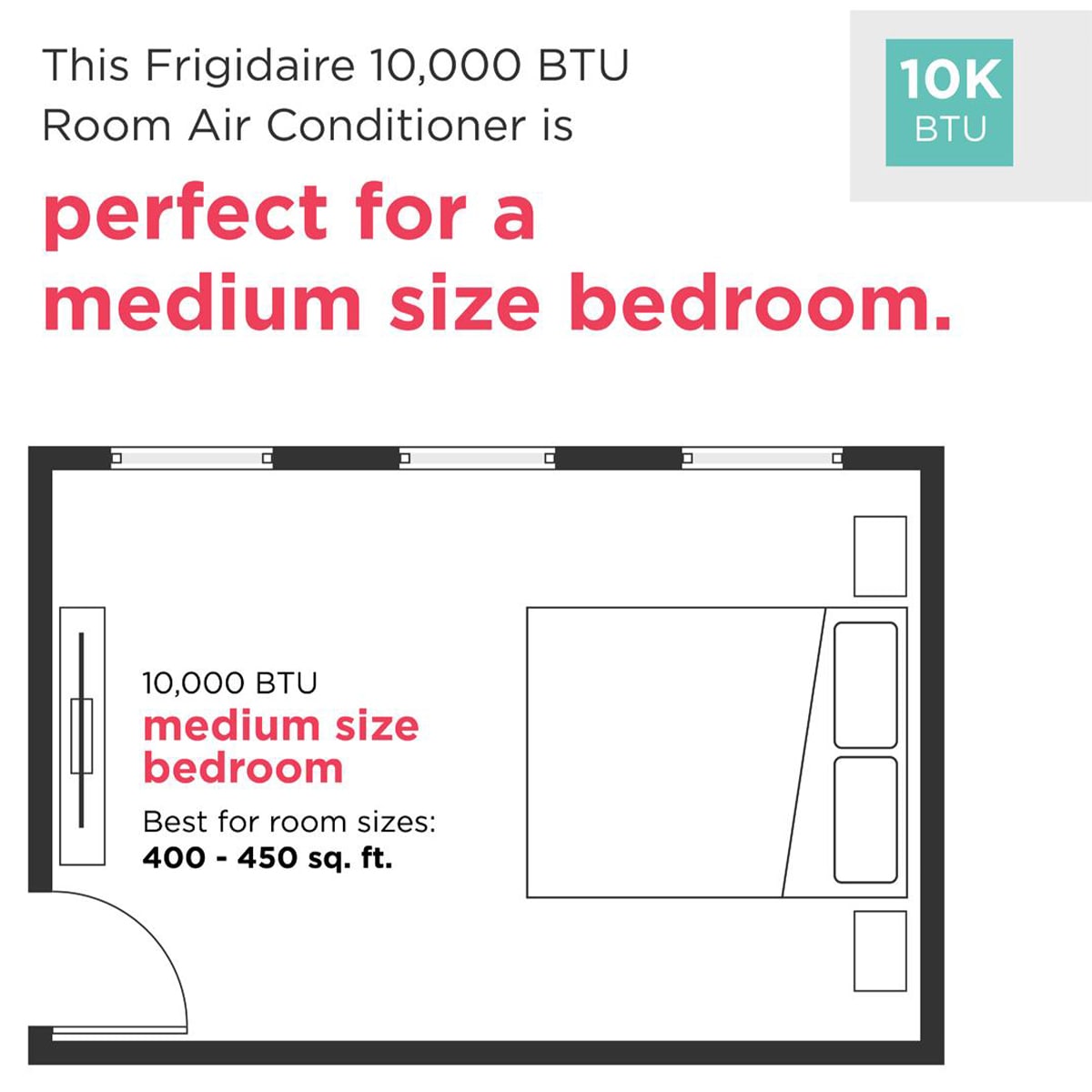 Frigidaire Gallery 10,000 BTU 115V Smart Energy Star Window Air Conditioner with Inverter, 3 Fan Speeds, Sleep Mode & Remote Control - White, , hires