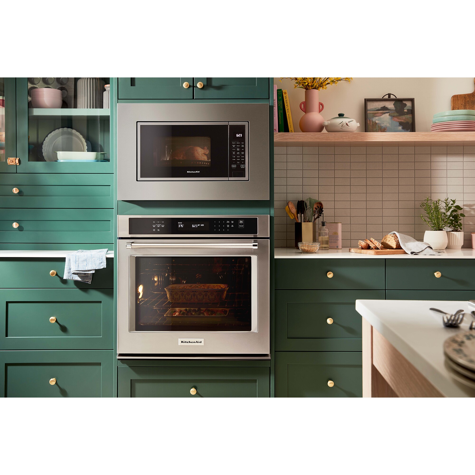 KitchenAid 30 in. Trim Kit for 1.5 cu. ft. Countertop Microwave with Convection Cooking - Fingerprint Resistant Stainless Steel, , hires