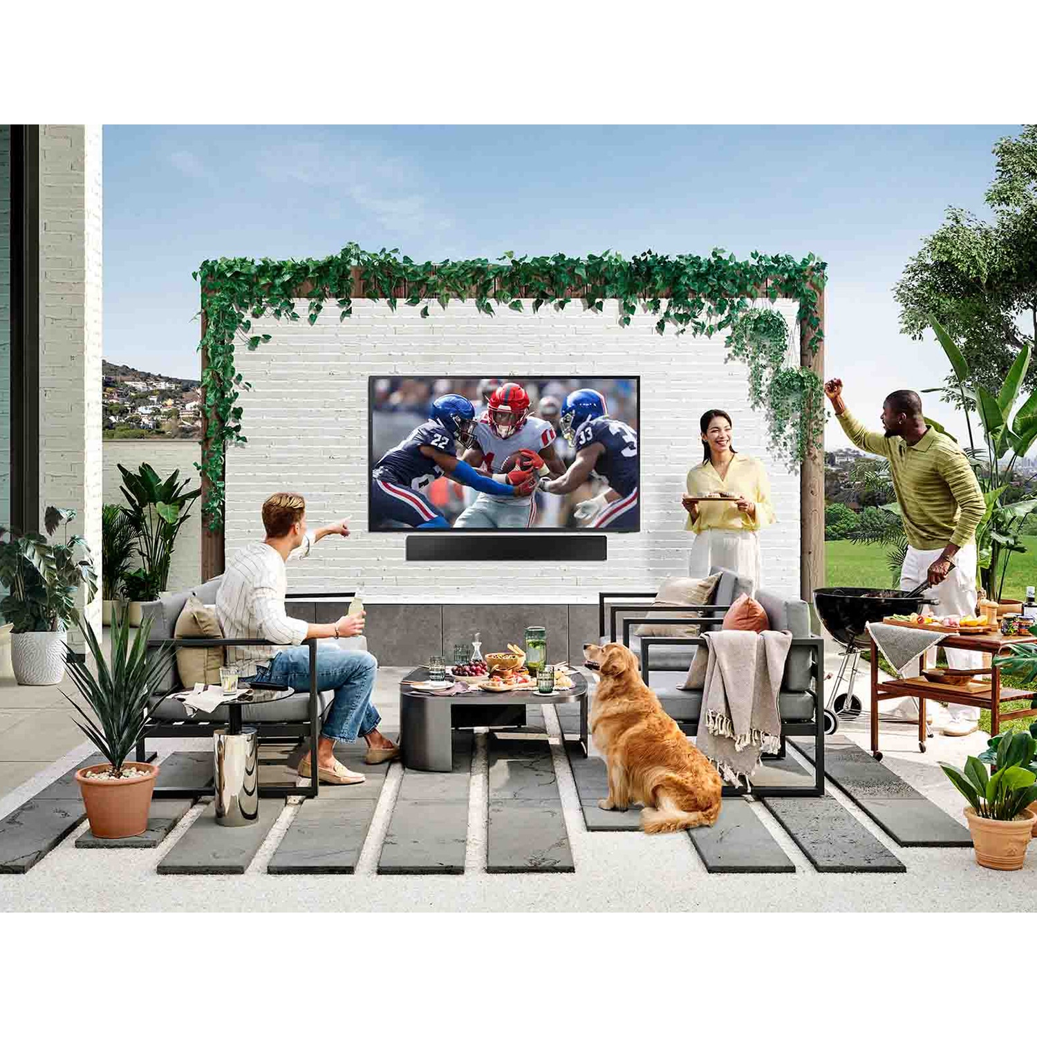 Samsung - The Terrace Series 65" Class Full Sun 4K UHD Neo QLED Smart Tizen Outdoor TV, , hires