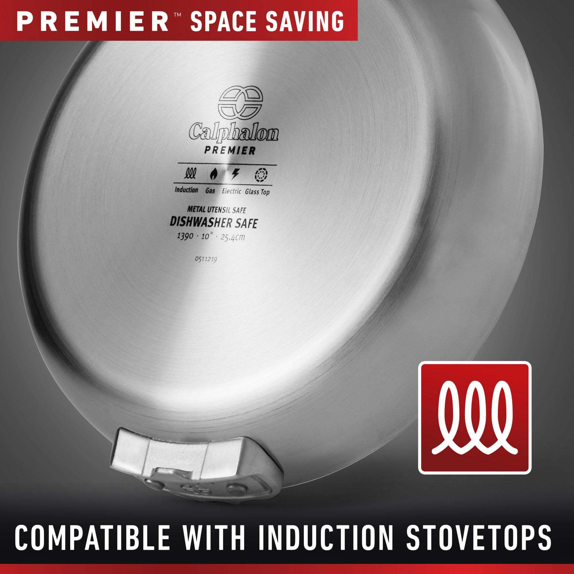 Calphalon Premier Space Saving Stainless Steel 10-Piece Set, , hires