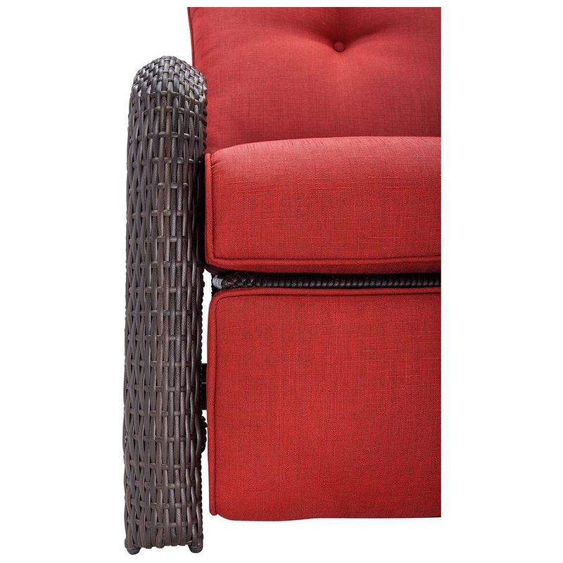Hanover Strathmere Patio Furniture Reclining Lounge Chair - Red, , hires