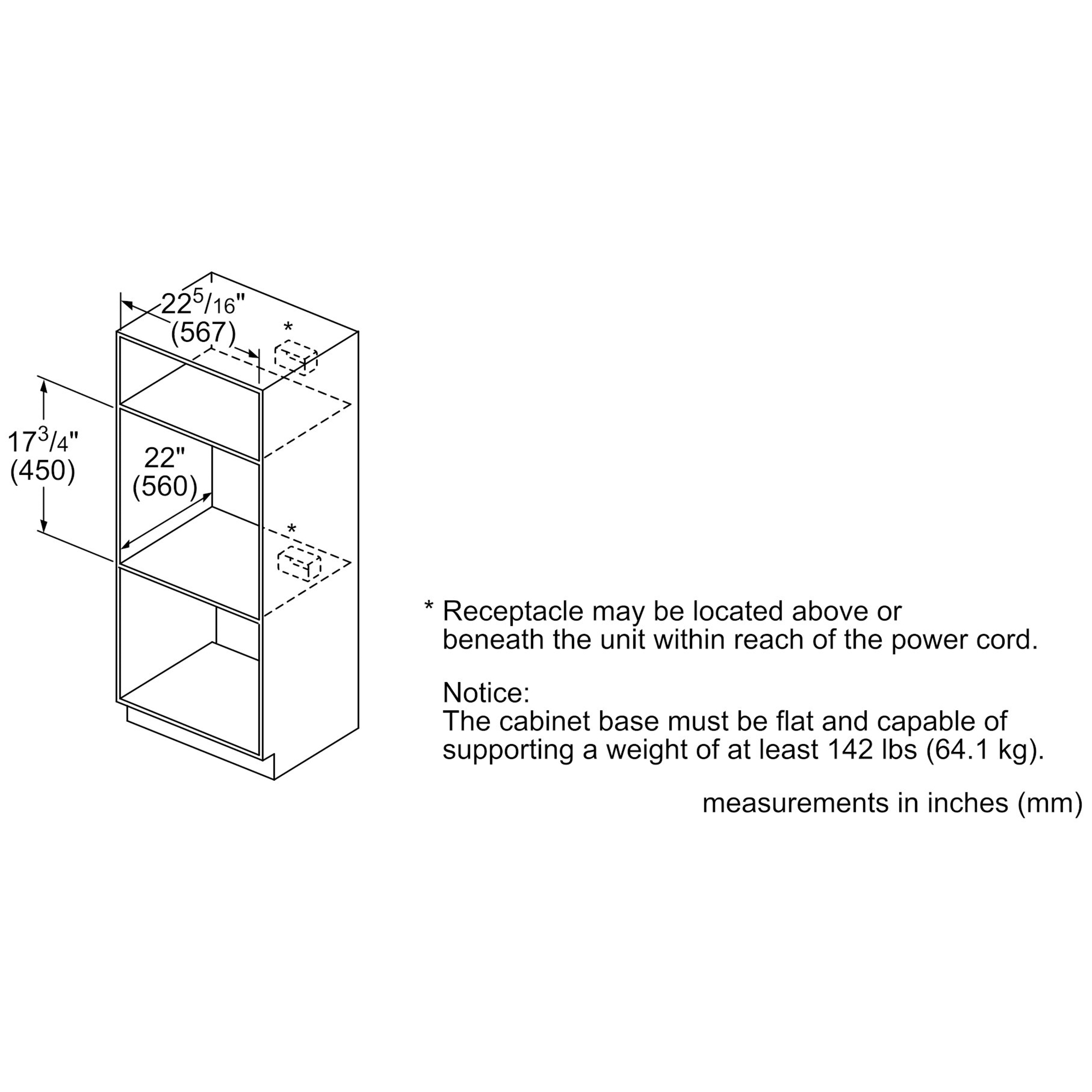 Bosch 500 Series 24 in. 1.6 cu.ft BuiltIn Microwave with 10 Power Levels & Sensor Cooking