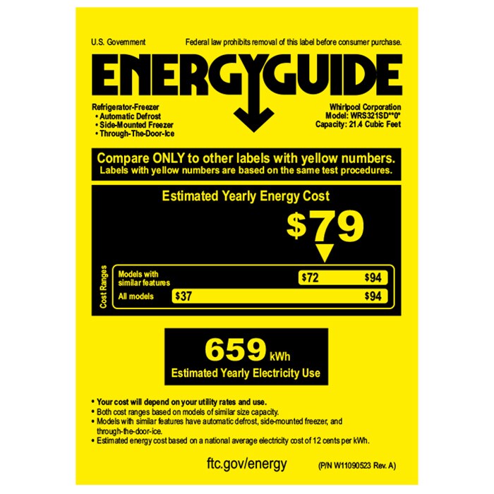 Whirlpool 33 in. 21.4 cu. ft. Side by Side Refrigerator with Ice & Water Dispenser - Black, Black, hires