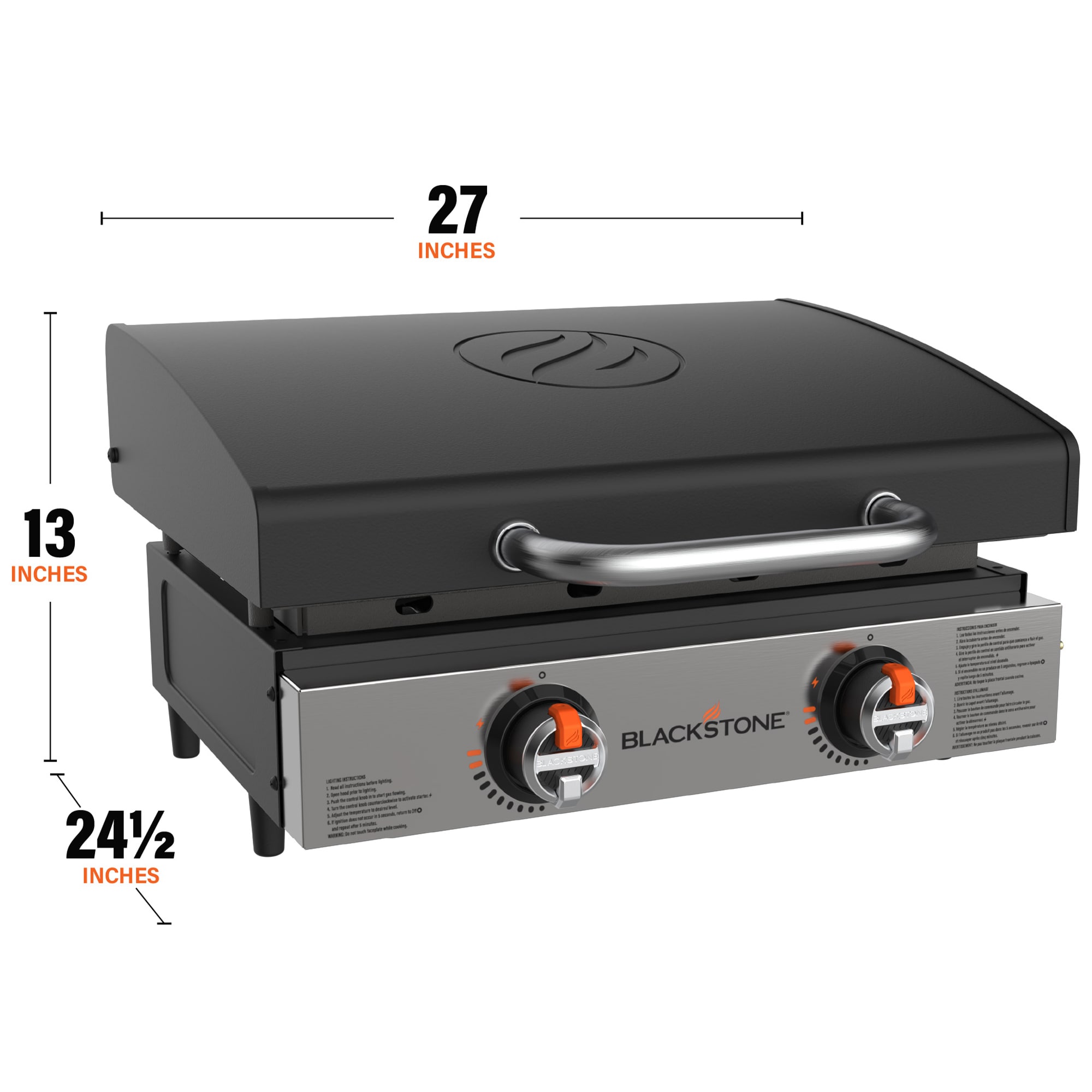 Blackstone 22 in. 2-Burner Liquid Propane Gas Flat Top Griddle with 361 sq. in. Cooking Surface - Black, , hires