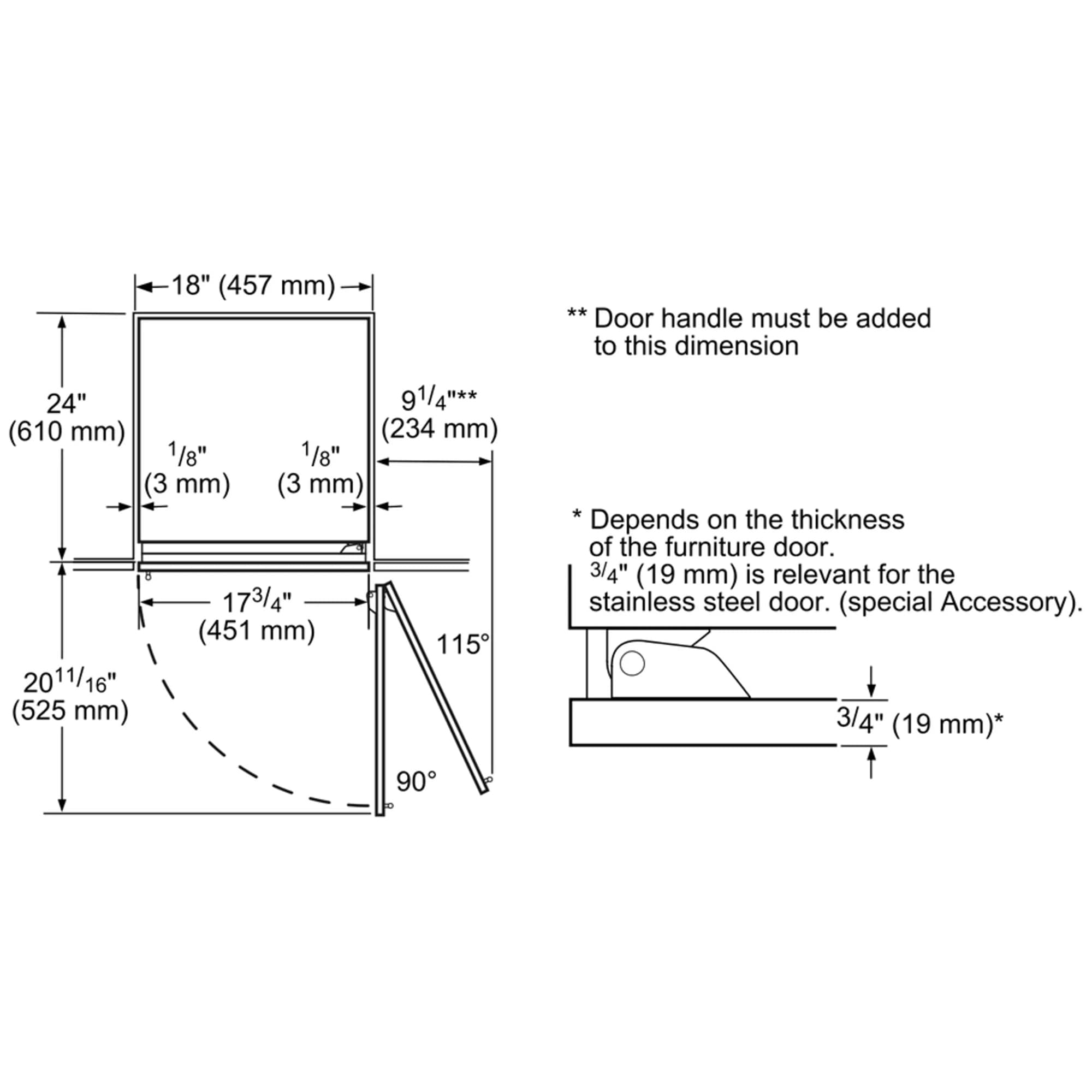Thermador Freedom Collection 18 in. Built-in Smart Wine Cooler with Wood Racks, Dual Temperature Zones & 58 Bottle Capacity - Custom Panel Ready, , hires