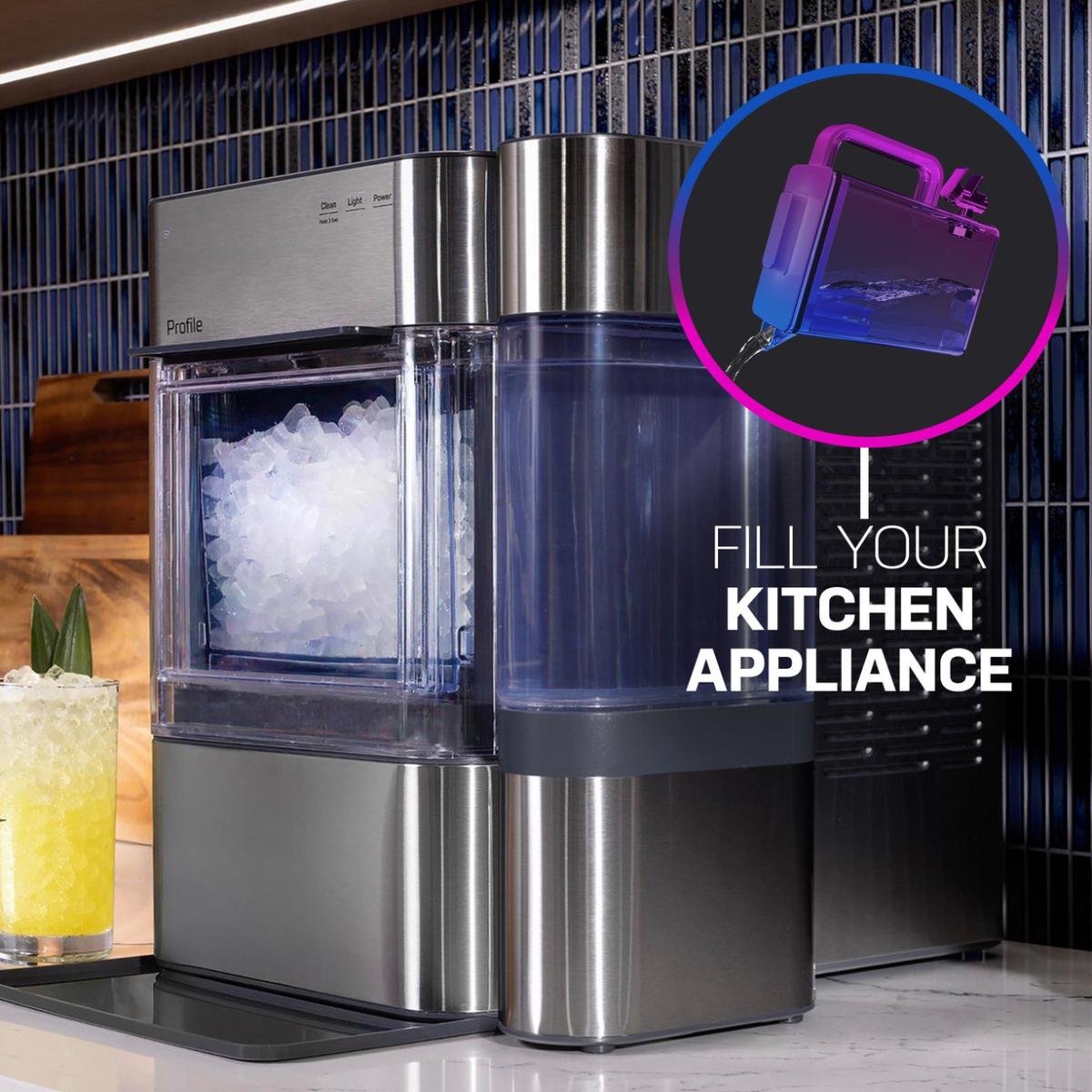 GE Profile 36 in. 23.3 cu. ft. Smart Counter Depth 4-Door French Door Refrigerator with Internal Water AutoFill Pitcher - Fingerprint Resistant Stainless, , hires