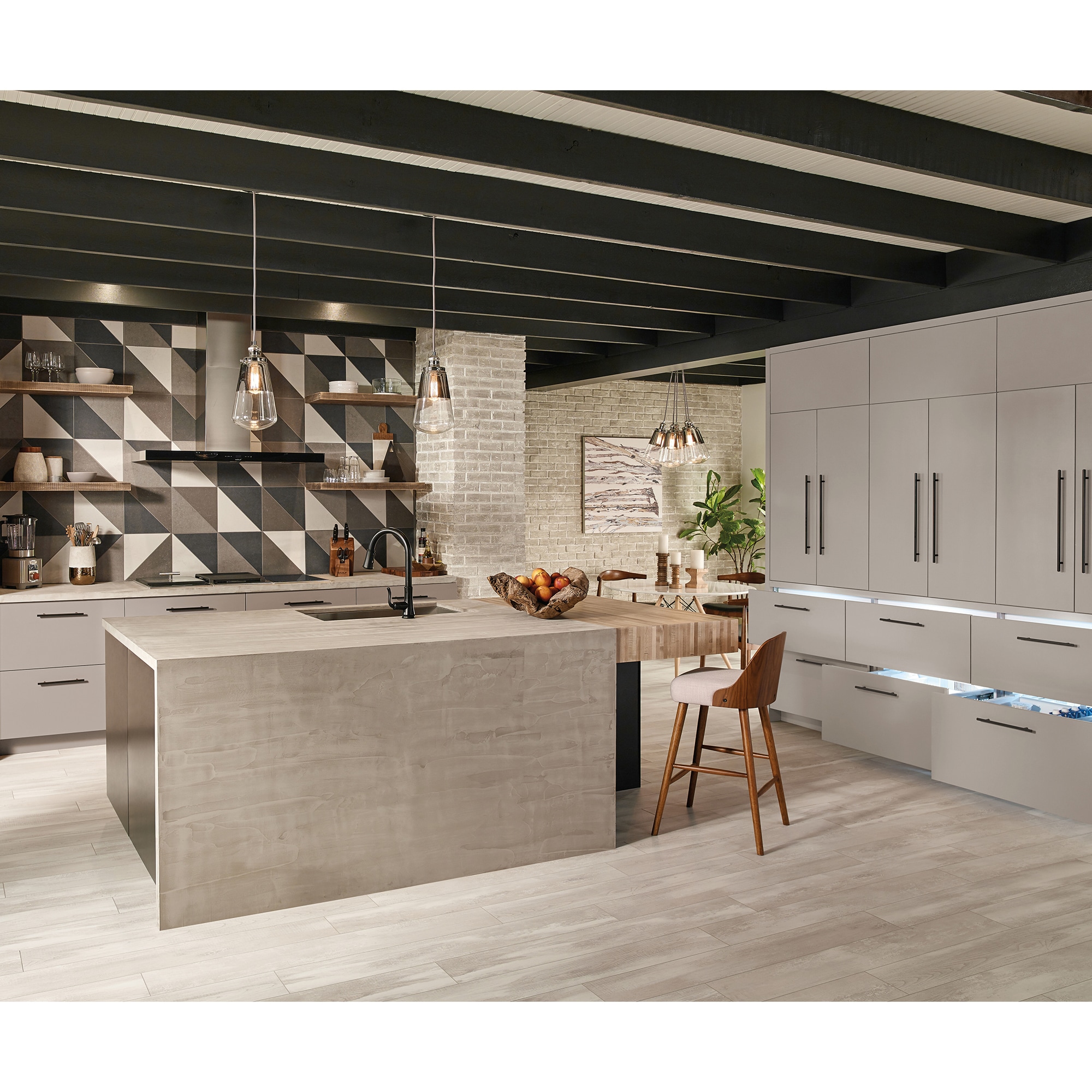 Wolf 45 in. Convertible Chimney Style Range Hood with 3 Fan Speeds & 2 LED Lights - Black, , hires