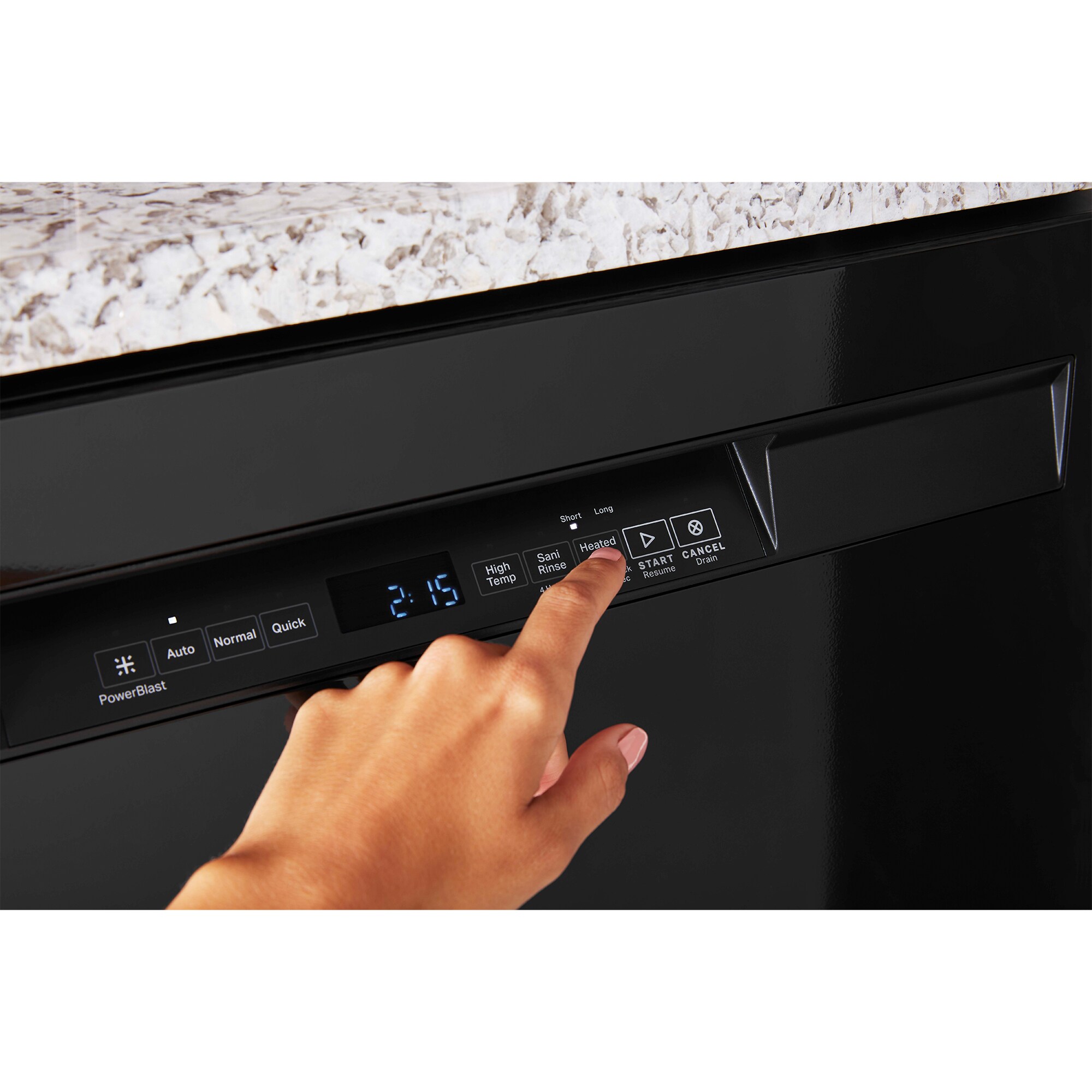 Maytag 24 in. Front Control Dishwasher with 50 dBa Sound Level & Pocket - Black, Black, hires