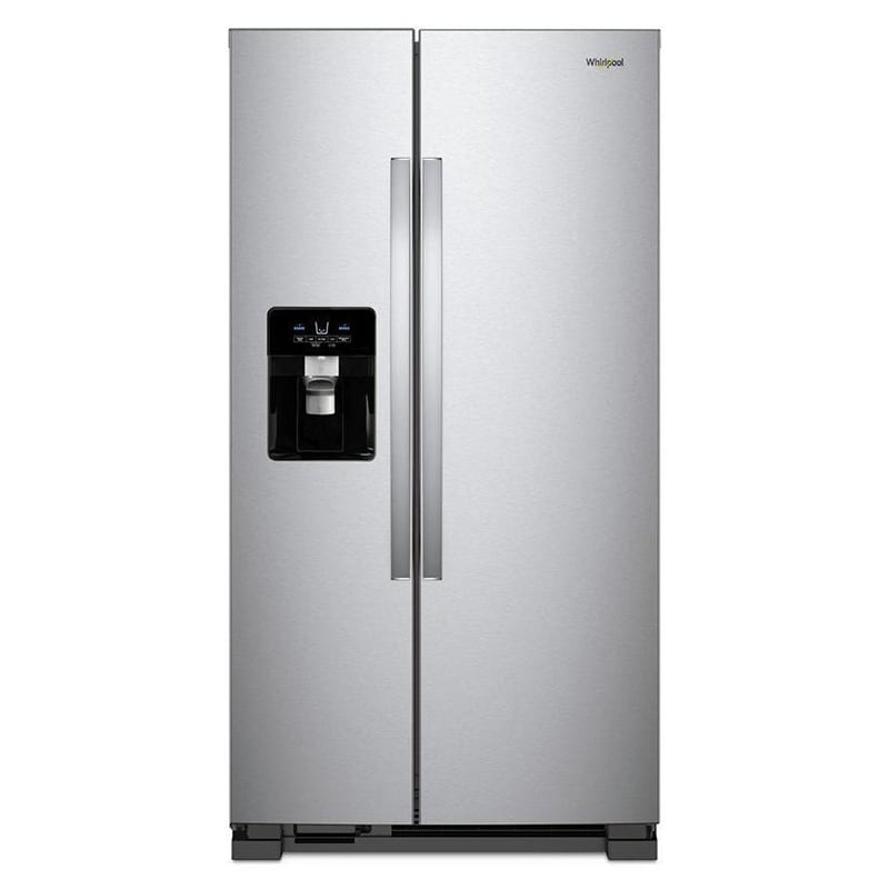 Whirlpool 36 in. 24.5 cu. ft. Side by Side Refrigerator with Ice & Water Dispenser - Fingerprint Resistant Stainless Steel, Fingerprint Resistant Stainless, hires