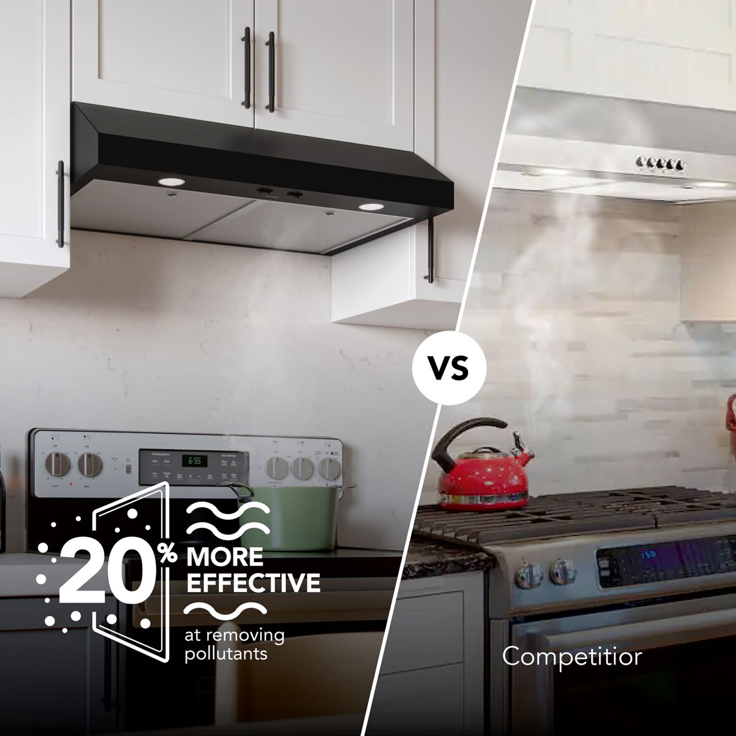 Broan 30 in. Standard Style Range Hood with 2 Speed Settings, 350 CFM & 2 LED Lights - Black, Black, hires