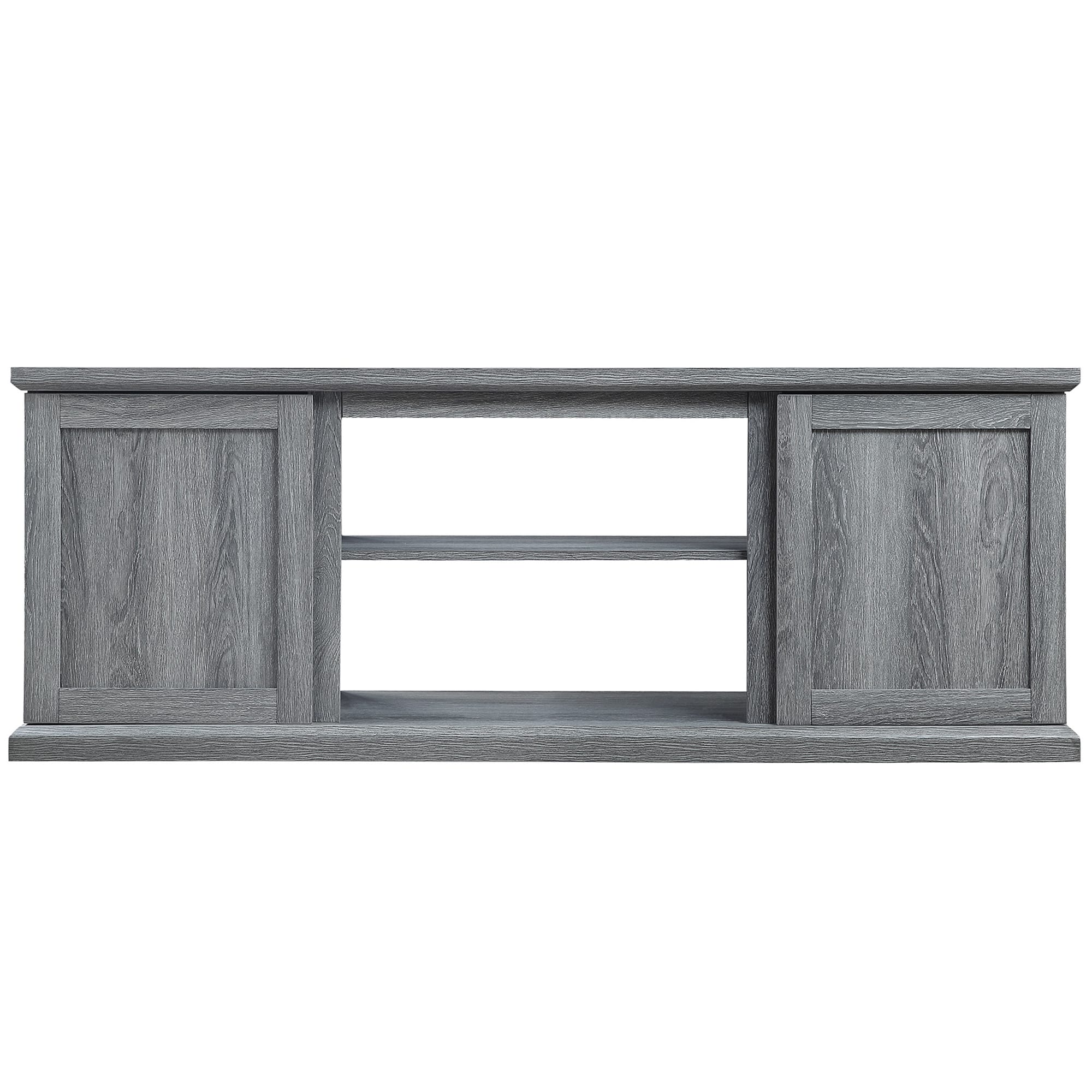 Manhattan Comfort Franklin 60" TV Stand with 2 Doors & Open Shelves - Gray, , hires