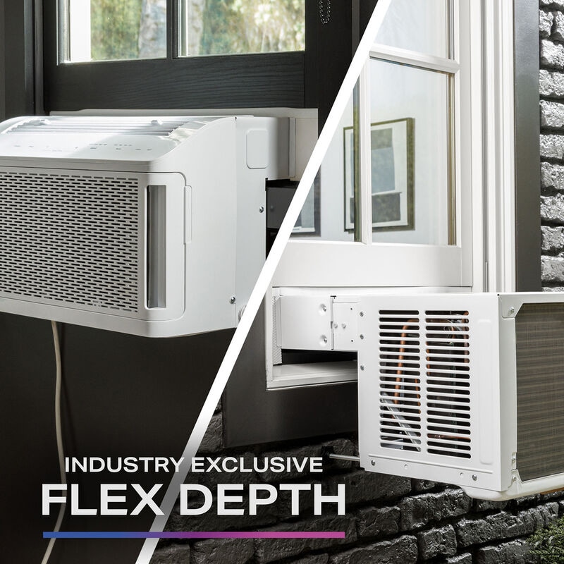 GE Profile Clearview 6,100 BTU Smart Saddle Window Air Conditioner with 3 Fan Speeds, Sleep Mode & Remote Control - White, , hires