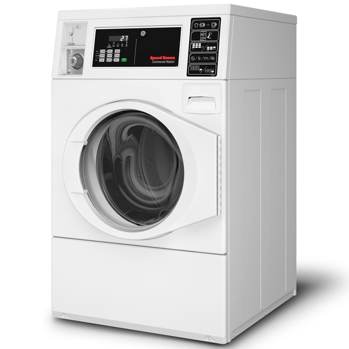 Speed Queen FV6 27 in. 3.4 cu. ft. Commercial Front Load Washer - White, , hires