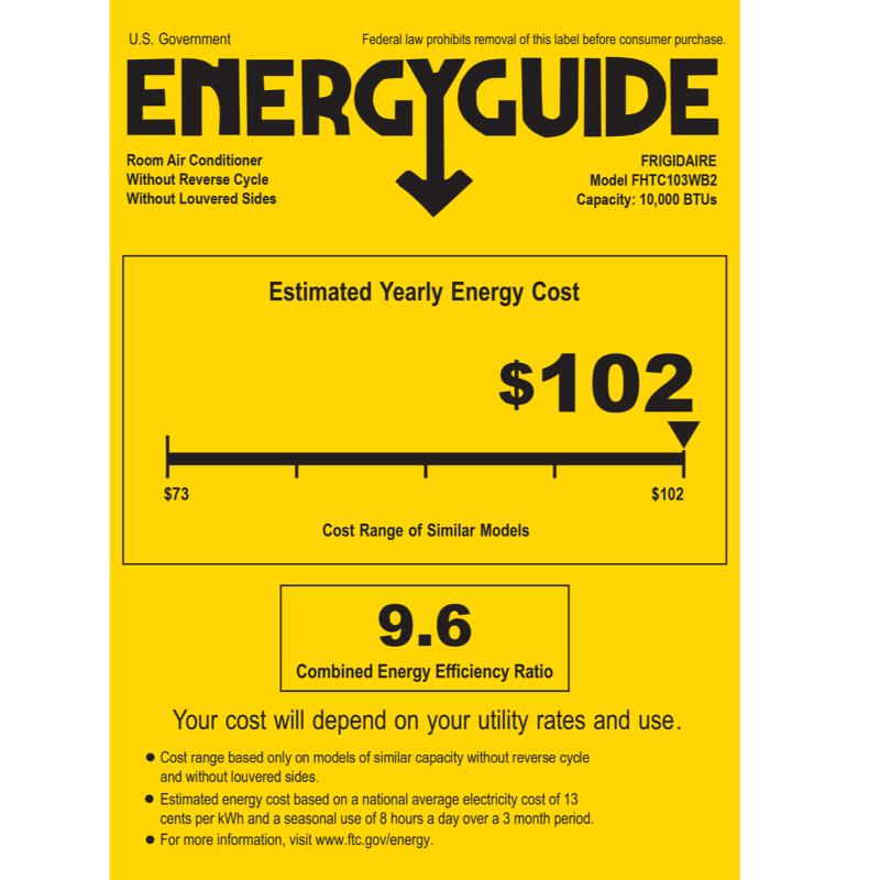 Frigidaire 10,000 BTU 230V Through-the-Wall Air Conditioner with 3 Fan Speeds, Sleep Mode & Remote Control - White, , hires