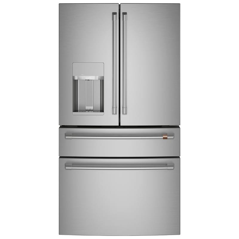 Cafe 36 in. 27.8 cu. ft. Smart 4-Door French Door Refrigerator with Ice & Water Dispenser - Stainless Steel, Stainless Steel, hires